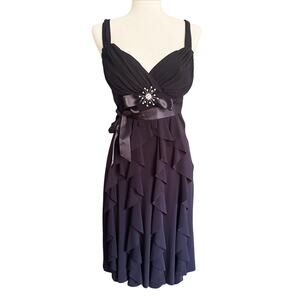 VTG HOCO Connected Apparel Dress Sz 4 6 Black Y2K Homecoming NWT Vintage
